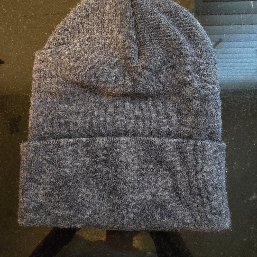 DOCVIT Grey Solid Beanie Hat One Size Unisex Adults Fall Winter